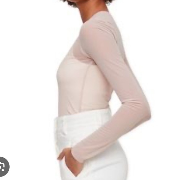 🍂fall drop🍂Wilfred Mesh Kristen top beige/ pink - Picture 4 of 8